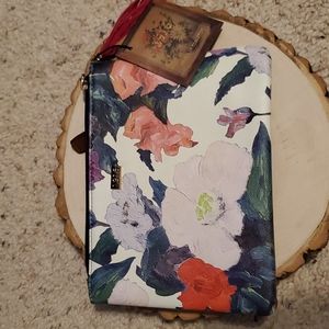 House of Disaster 1916 Brown & Floral Design Makeup Case NEW